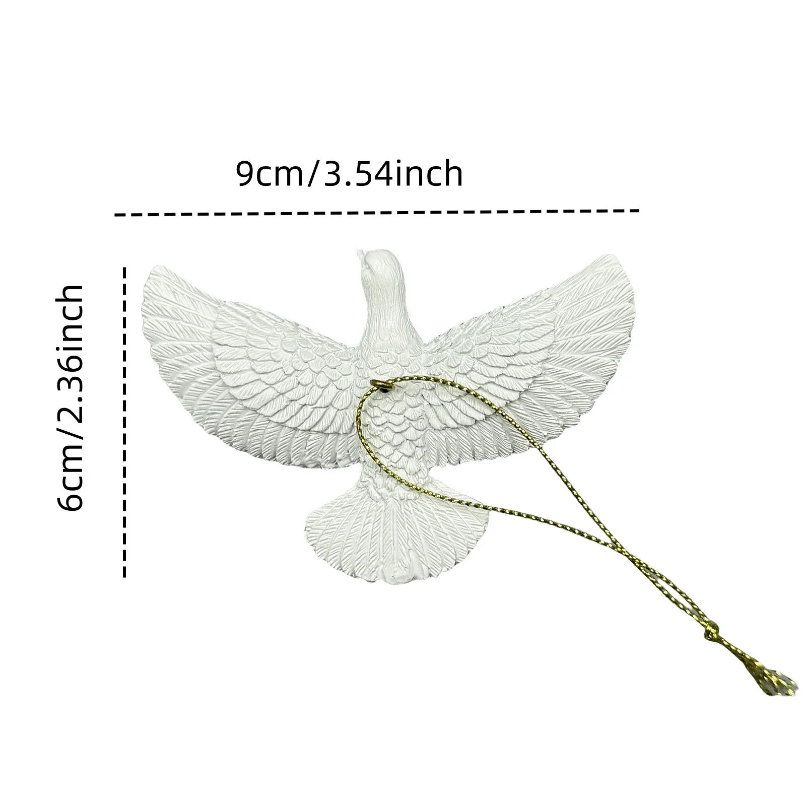 Vriendschapsduiven kerstornamenten - Sneeuwwitte decoratie voor kerstboom 7