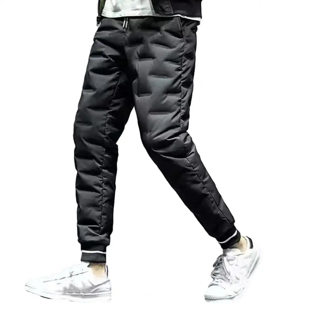 UrbanWarm – Heren joggingbroek katoen & dons – Verstelbare tailleband