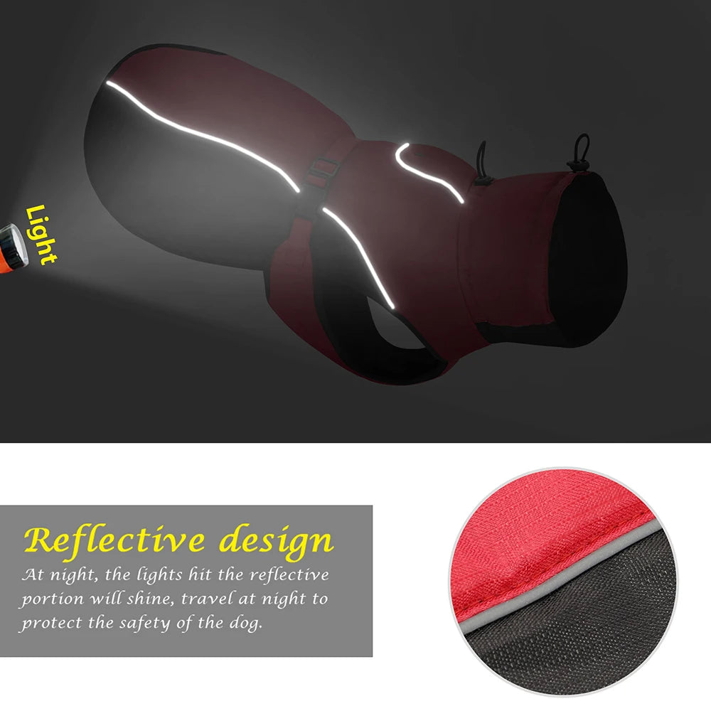 Warme Waterdichte Hondenjas voor Middelgrote Honden, Reflecterend, Maat XL-6XL 1