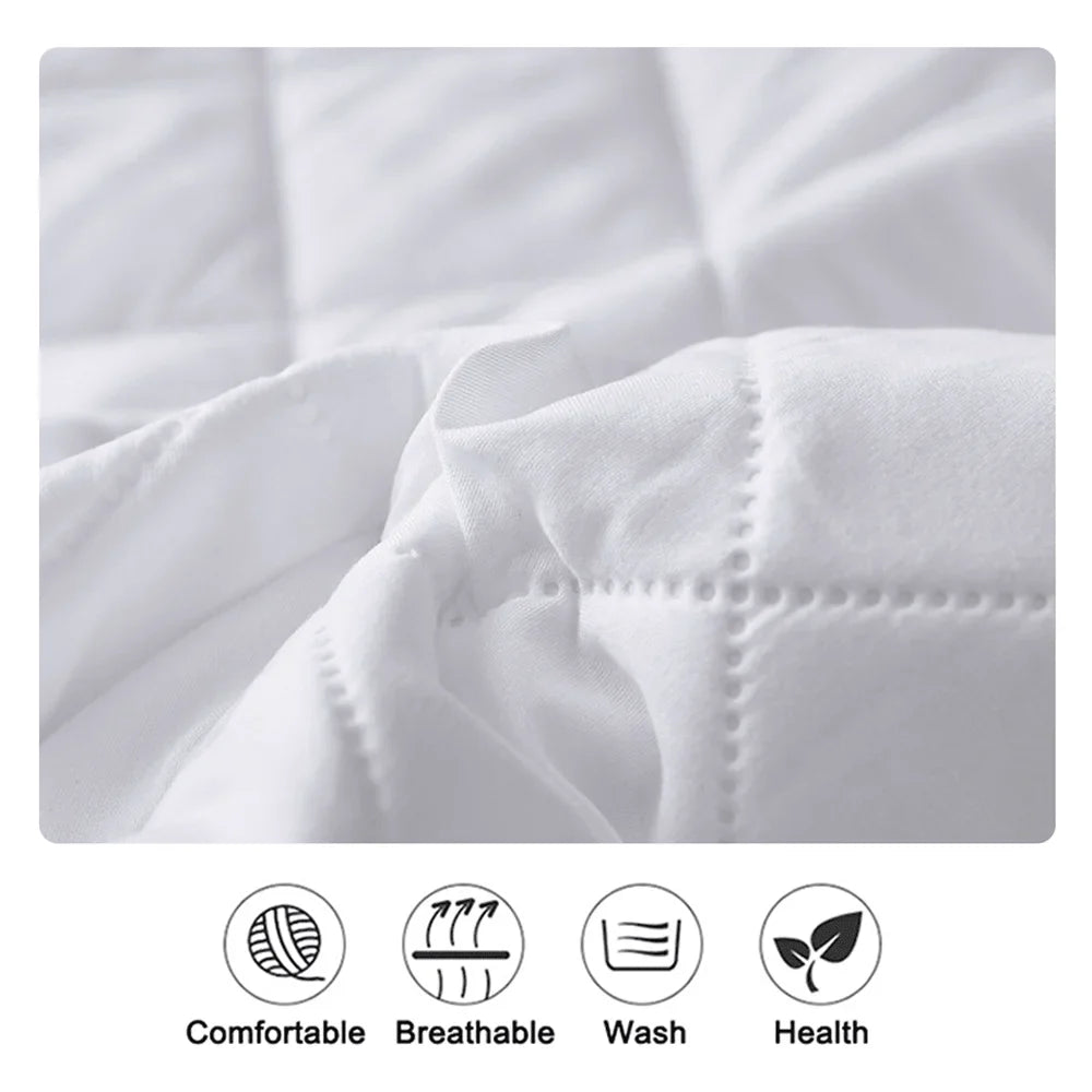 SleepSure – Cubierta de colchón impermeable con banda elástica – Gris/Blanco