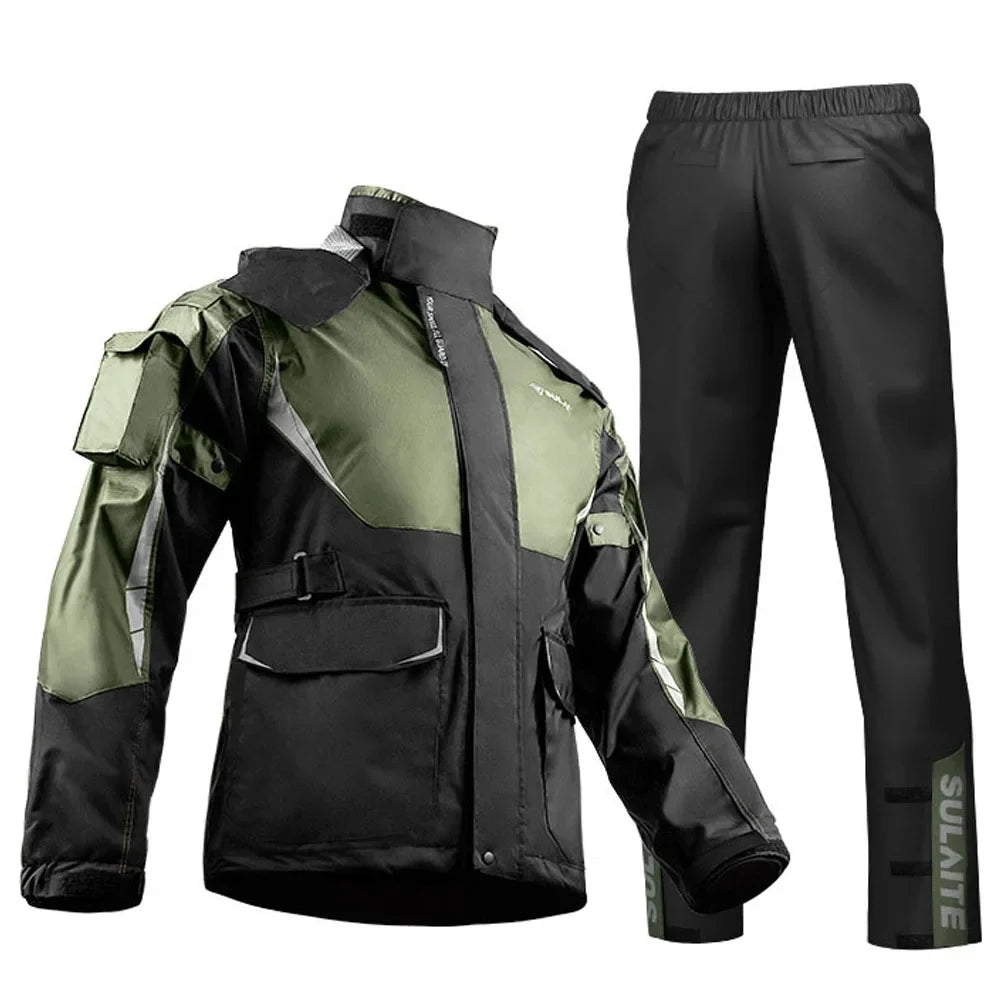 RideShield – Waterdicht motorregenpak – Ademend & reflecterend unisex
