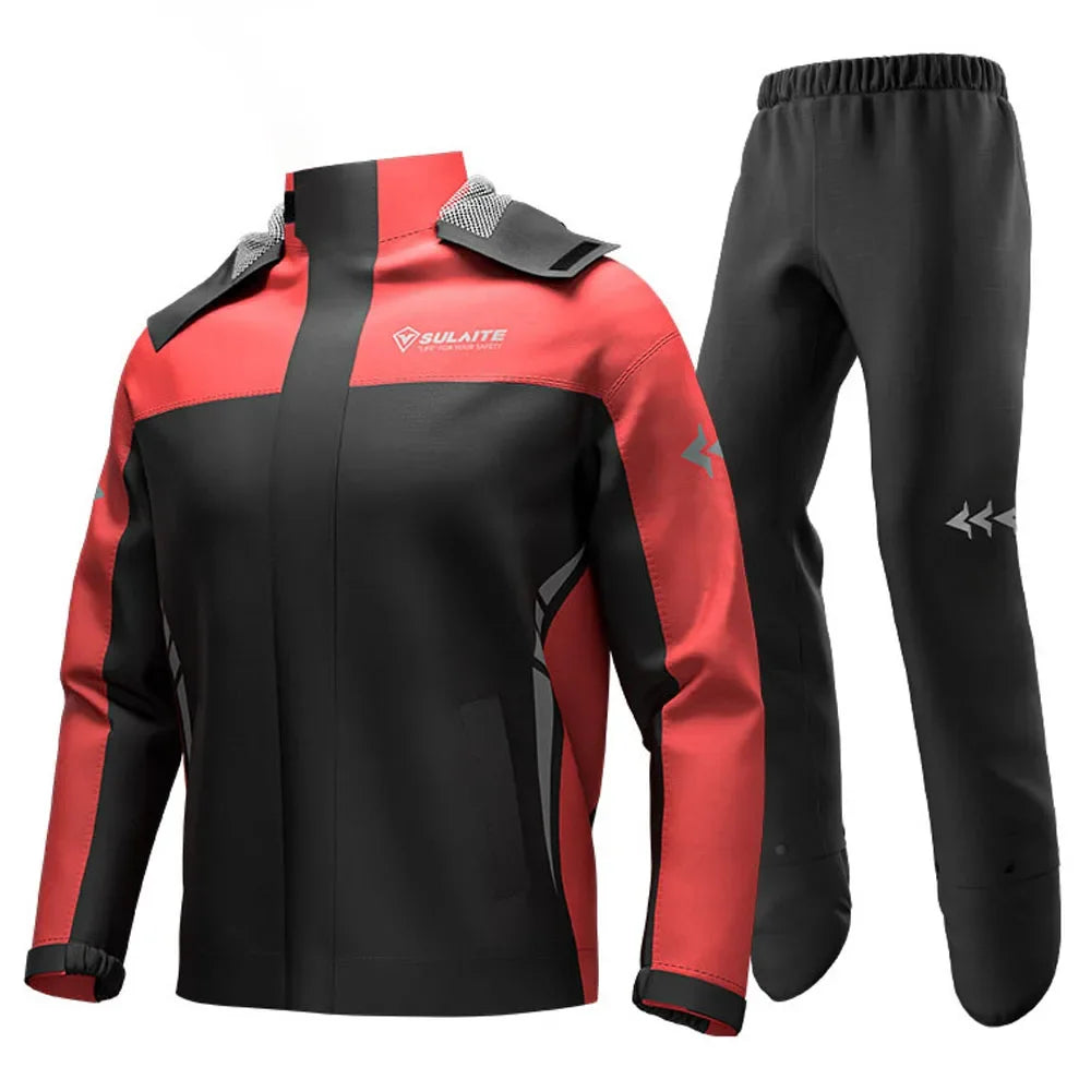 RideShield – Waterdicht motorregenpak – Ademend & reflecterend unisex