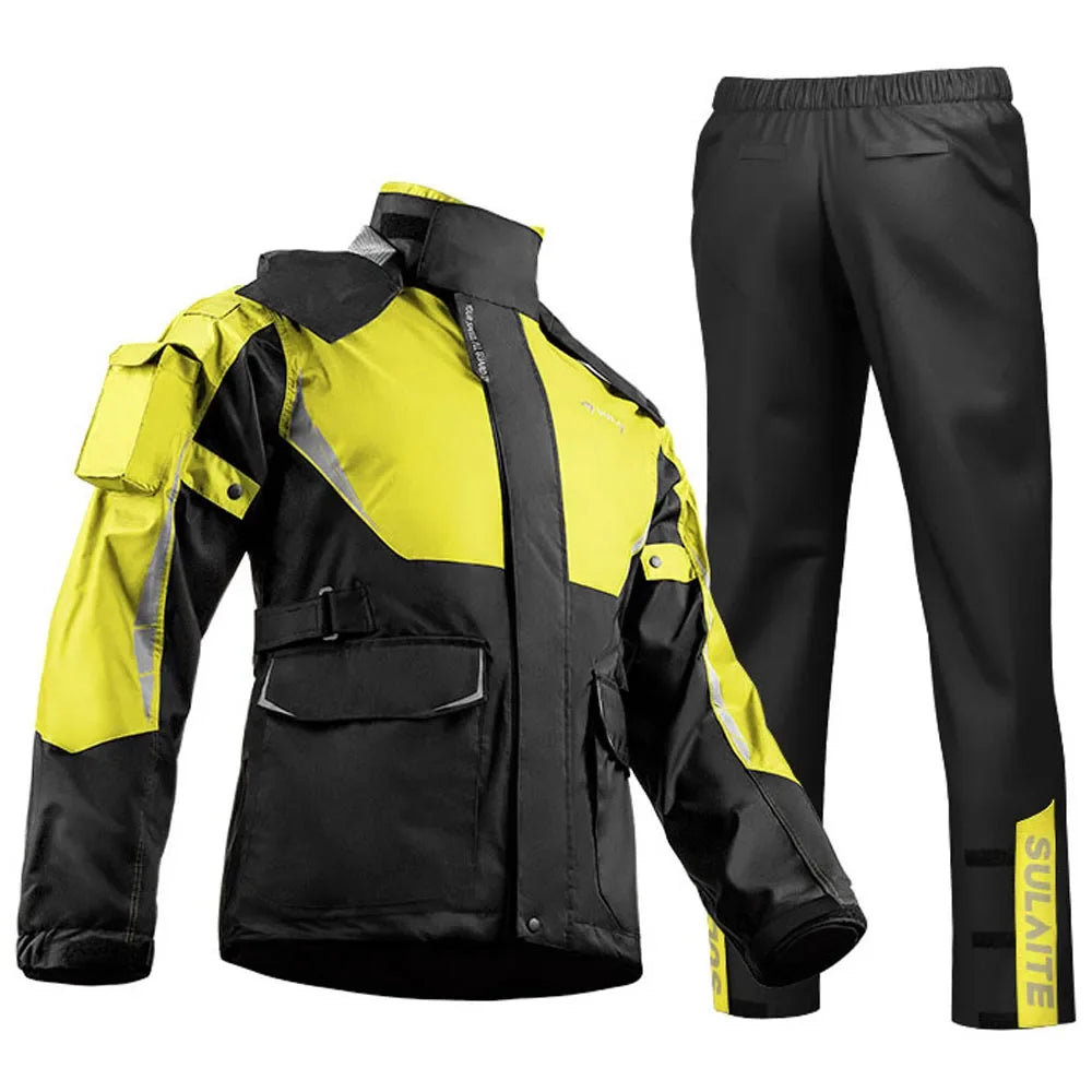 RideShield – Waterdicht motorregenpak – Ademend & reflecterend unisex