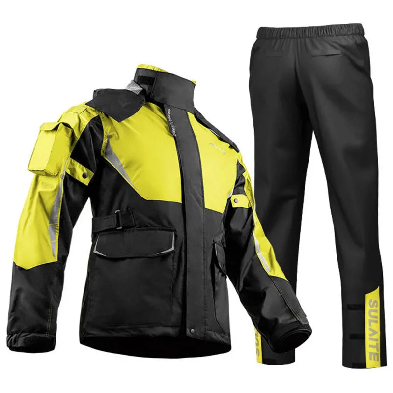 RideShield – Waterdicht motorregenpak – Ademend & reflecterend unisex