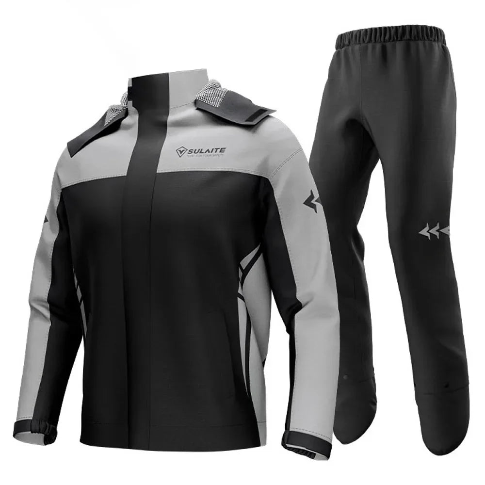 RideShield – Waterdicht motorregenpak – Ademend & reflecterend unisex
