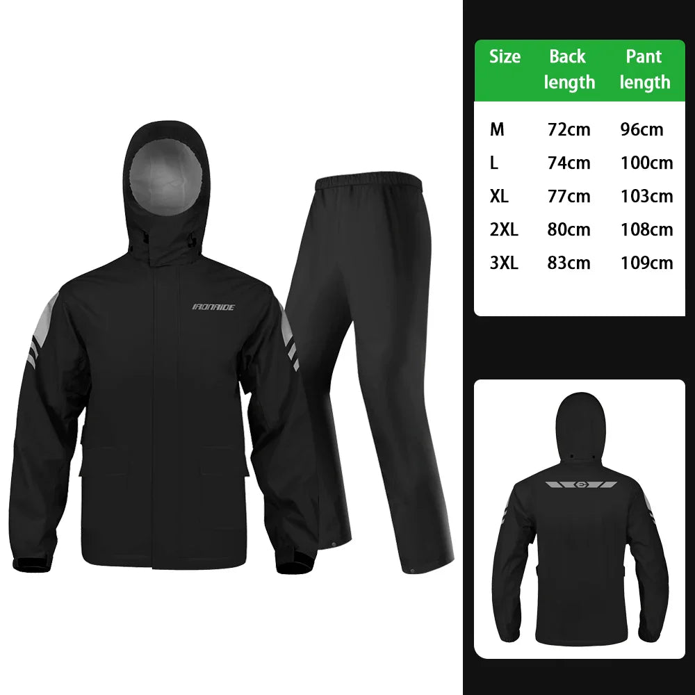 RiderPro – Chaqueta impermeable para moto ergonómica – Unisex cortavientos
