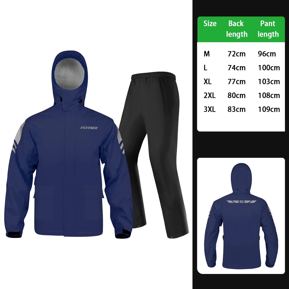RiderPro – Chaqueta impermeable para moto ergonómica – Unisex cortavientos