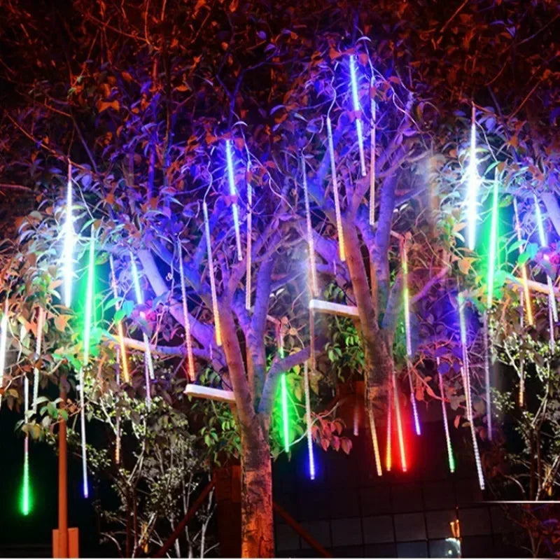Lumetrix Meteorenregen Lichtslingers – Waterdichte LED Buitendecoratie met 8 Buizen & Verbindingstekker
