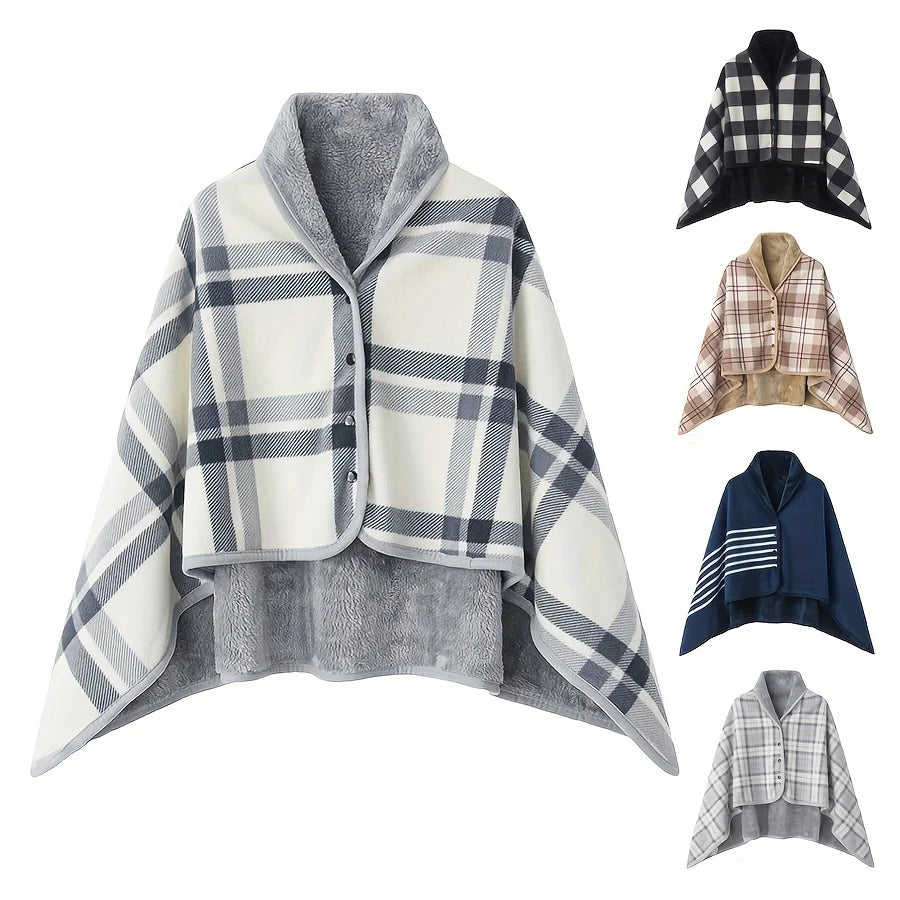 Flanella – Draagbare Flanellen Sjaal Deken One Size – Kantoor & Thuis