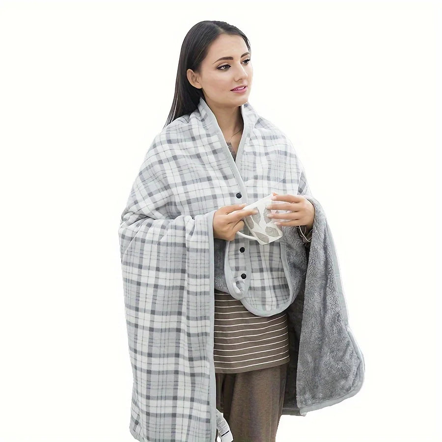 Flanella – Draagbare Flanellen Sjaal Deken One Size – Kantoor & Thuis
