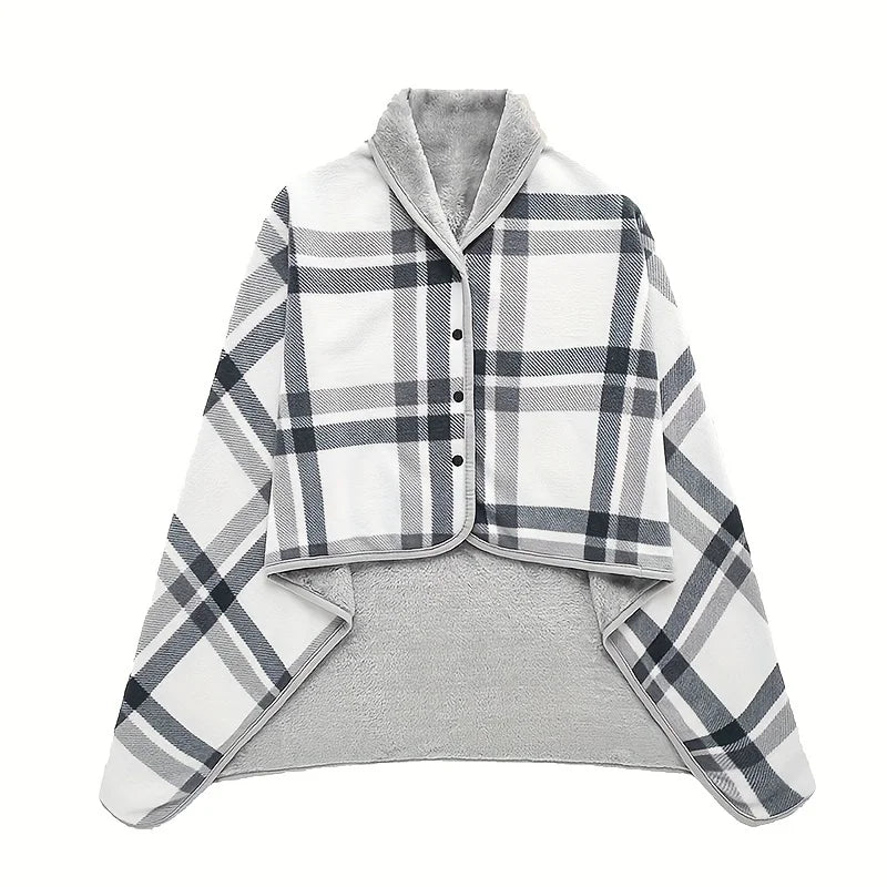 Flanella – Draagbare Flanellen Sjaal Deken One Size – Kantoor & Thuis