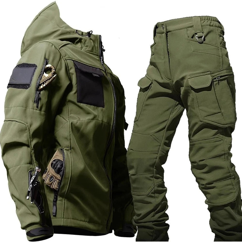 Nordfall – Outdoor heren cargoset water- en winddicht met capuchon voor hiking en dagelijks gebruik