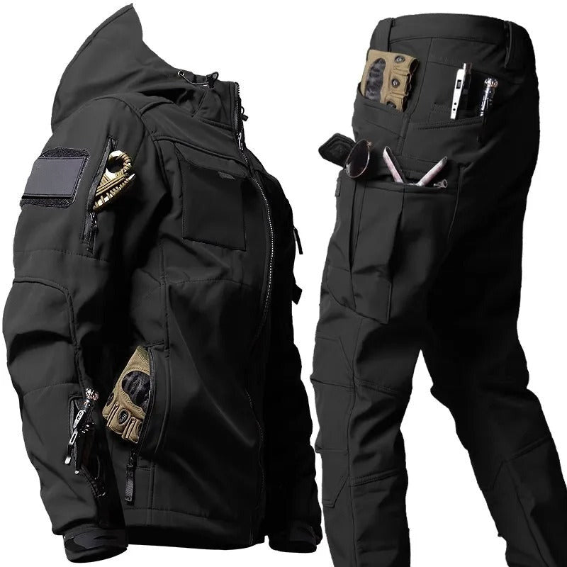 Nordfall – Outdoor heren cargoset water- en winddicht met capuchon voor hiking en dagelijks gebruik