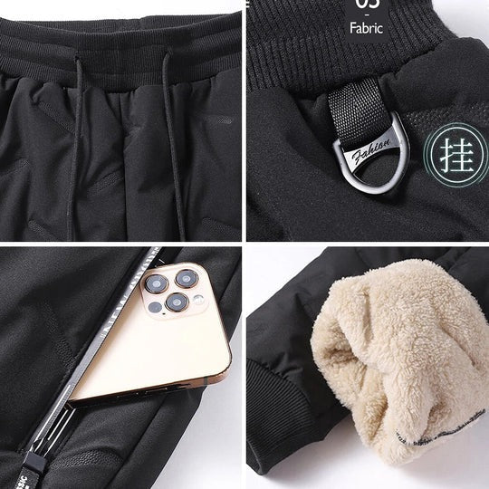 Ardenvo – Pantalón de hombre de doble capa | Forro polar y diseño elegante