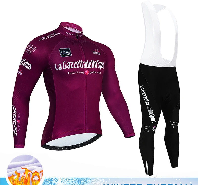 Velora Fleece Wielrenset Heren – Winter Thermische Fietskleding met 20D Gel Pad & Ademend Comfort