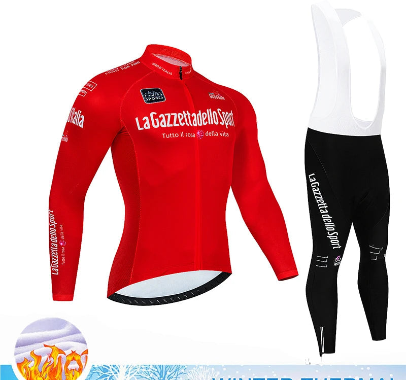 Velora Fleece Wielrenset Heren – Winter Thermische Fietskleding met 20D Gel Pad & Ademend Comfort