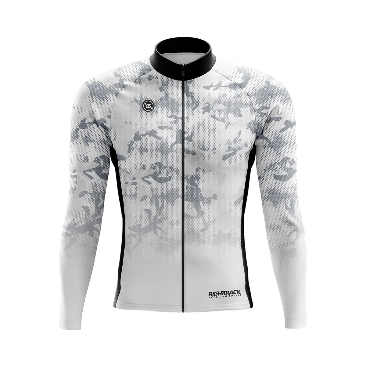 Ravex Winter Wielrenshirt Heren – Ademend Fleece MTB Shirt met Lange Mouwen & Camo Design