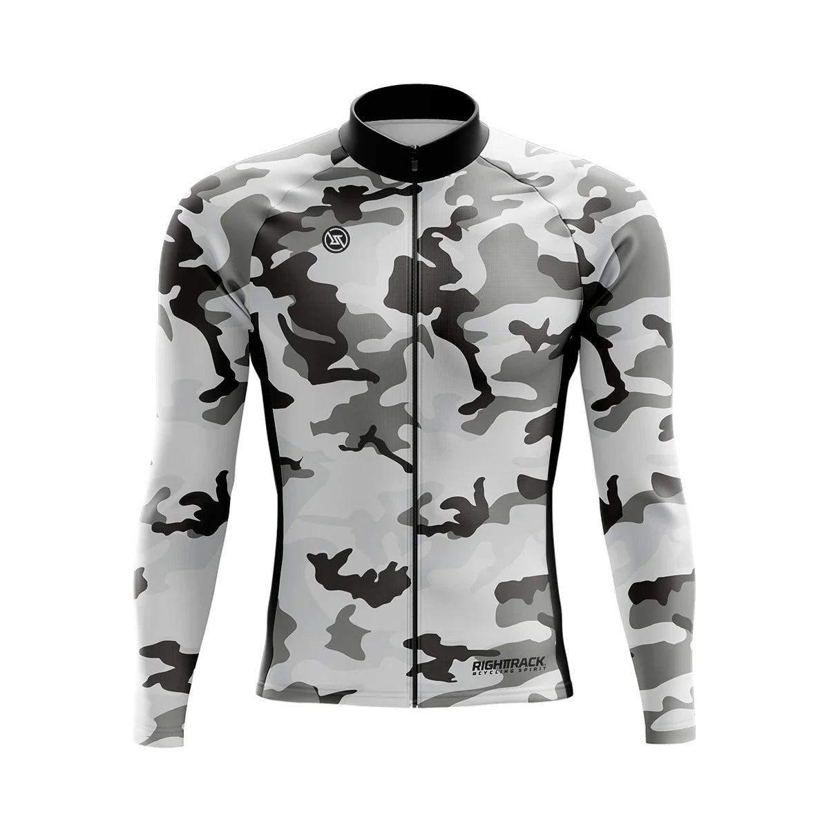 Ravex Winter Wielrenshirt Heren – Ademend Fleece MTB Shirt met Lange Mouwen & Camo Design