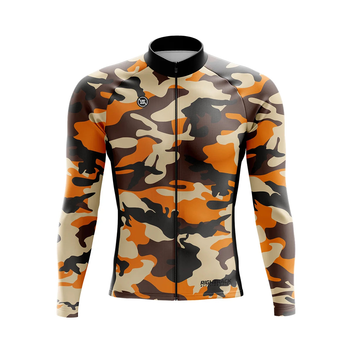 Ravex Winter Wielrenshirt Heren – Ademend Fleece MTB Shirt met Lange Mouwen & Camo Design