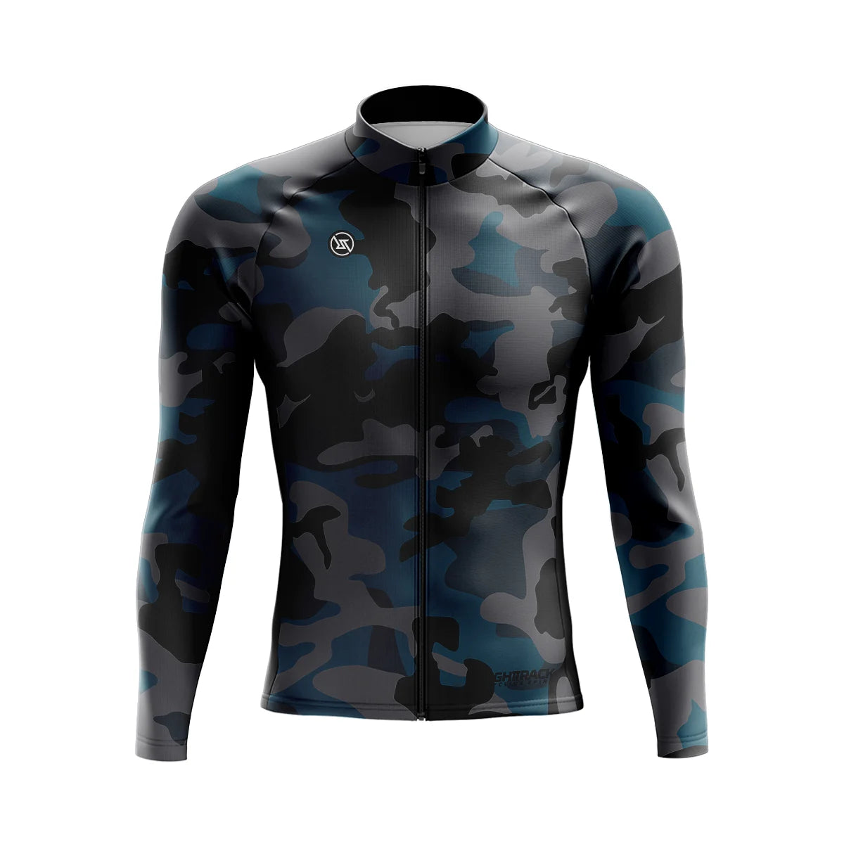 Ravex Winter Wielrenshirt Heren – Ademend Fleece MTB Shirt met Lange Mouwen & Camo Design