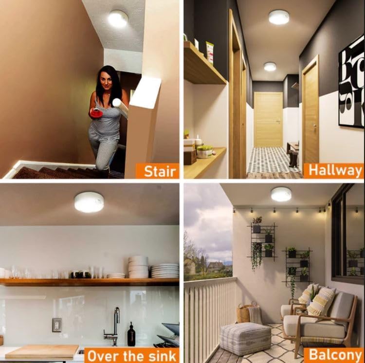 Lumora – LED ceiling lamp with motion sensor – Wireless on batteries