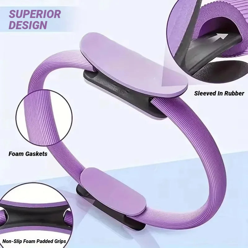 Yoga Pilates Ring for Women - Elastic Pilates Circle for Home Use and Strength Training