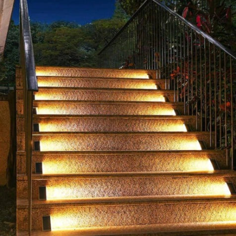 Solar Energy Stair Lighting with Sensor - Waterproof LED Lighting for Safety and Ambiance
