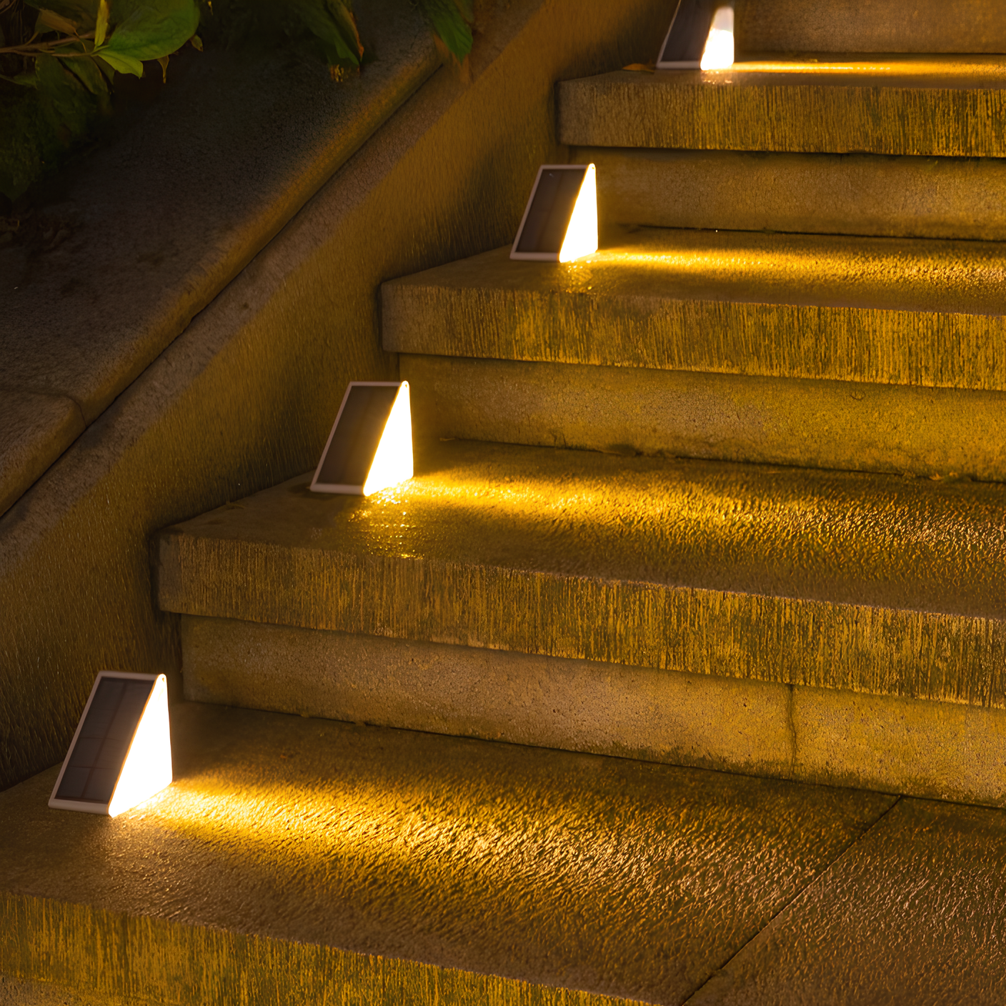 Solar Energy Stair Lighting with Sensor - Waterproof LED Lighting for Safety and Ambiance