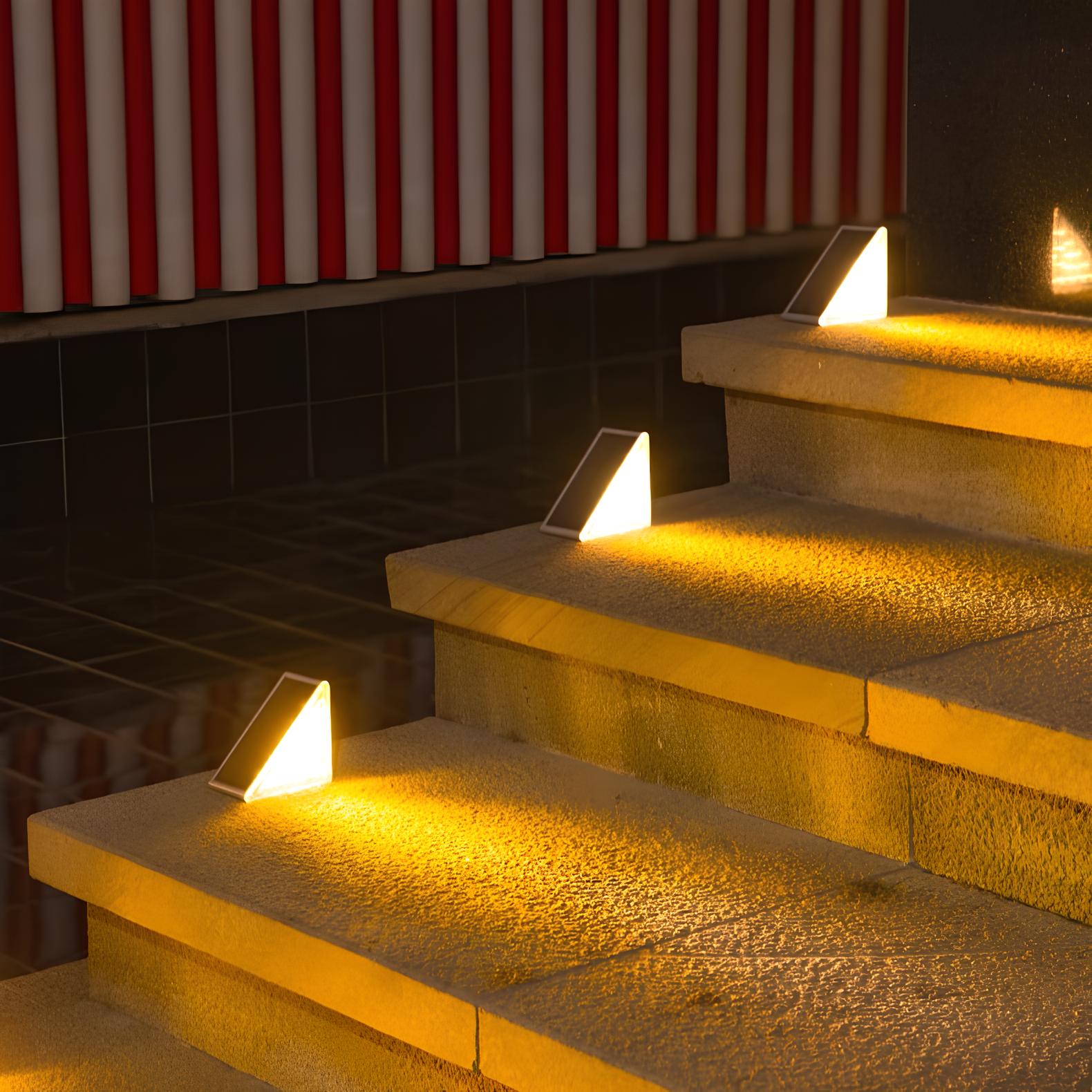 Solar Energy Stair Lighting with Sensor - Waterproof LED Lighting for Safety and Ambiance