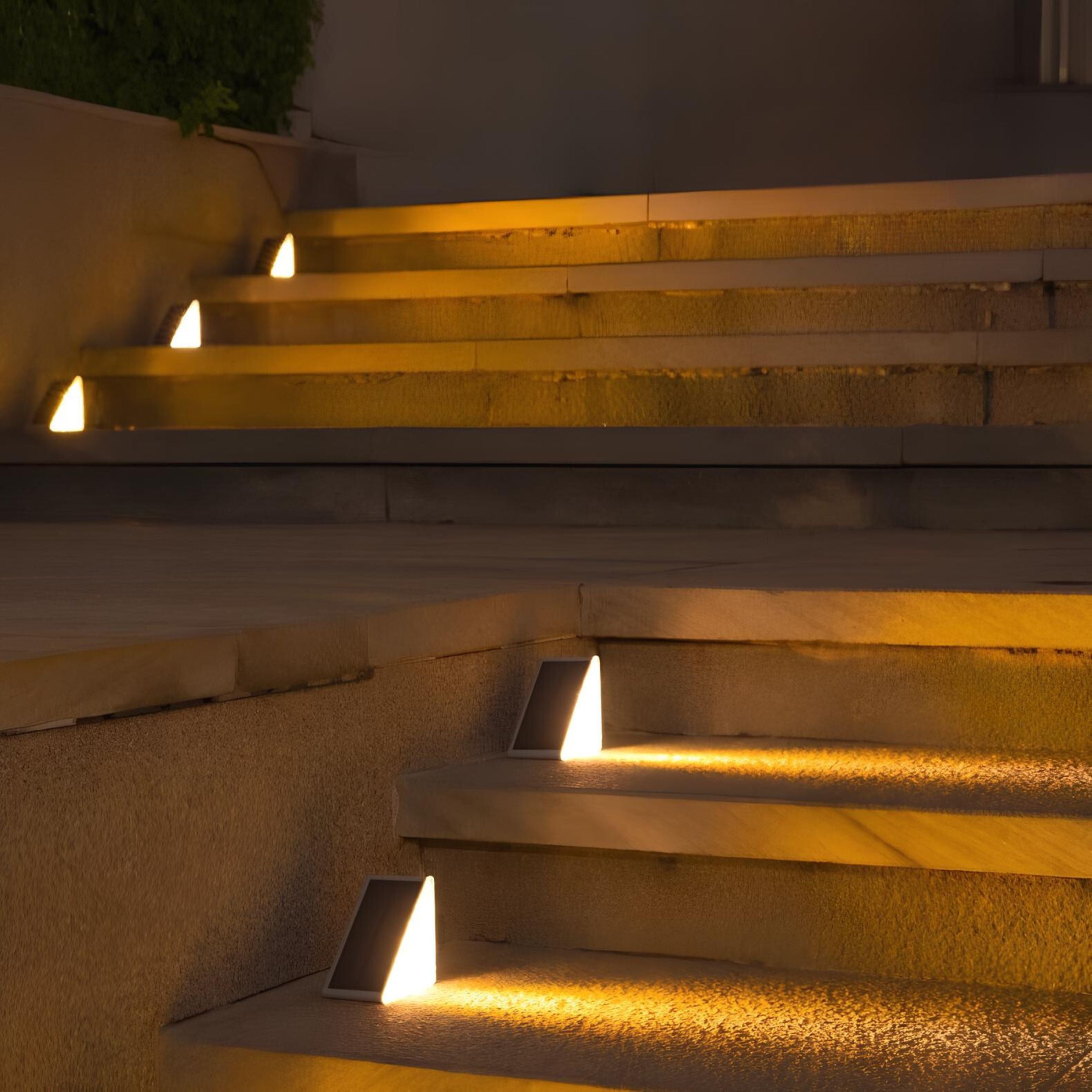 Solar Energy Stair Lighting with Sensor - Waterproof LED Lighting for Safety and Ambiance
