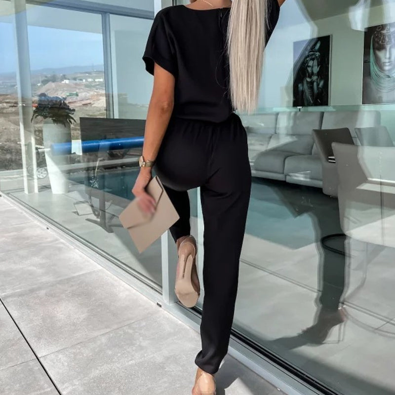 Melzano Chic Jumpsuit With Bow Detail