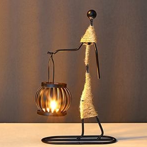 VintageMan Retro & Stylish Candle Holder - Handmade Elegance