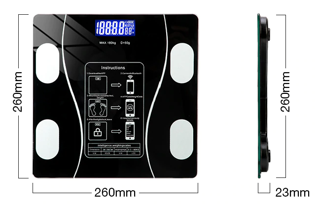 Fitscale Smart Scale – 11 Measurements & App for Health Insight