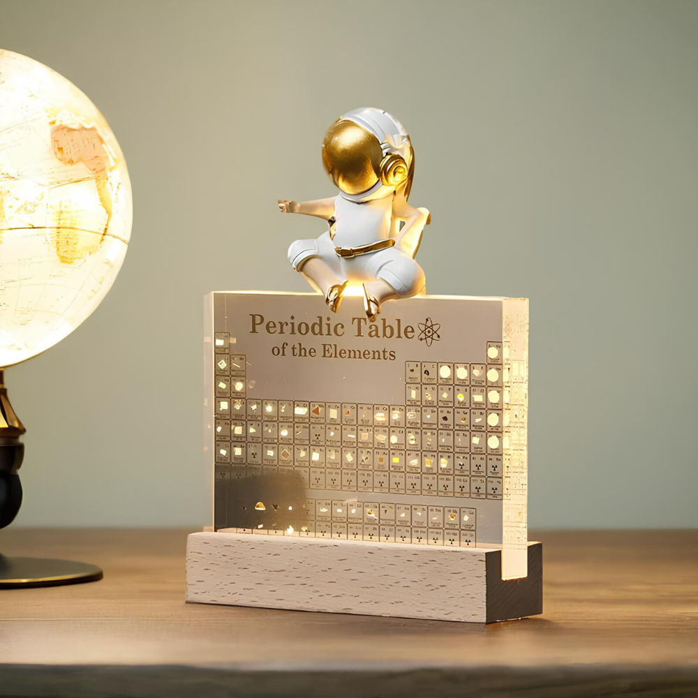 Elementa – Illuminated periodic table acrylic with 83 real elements