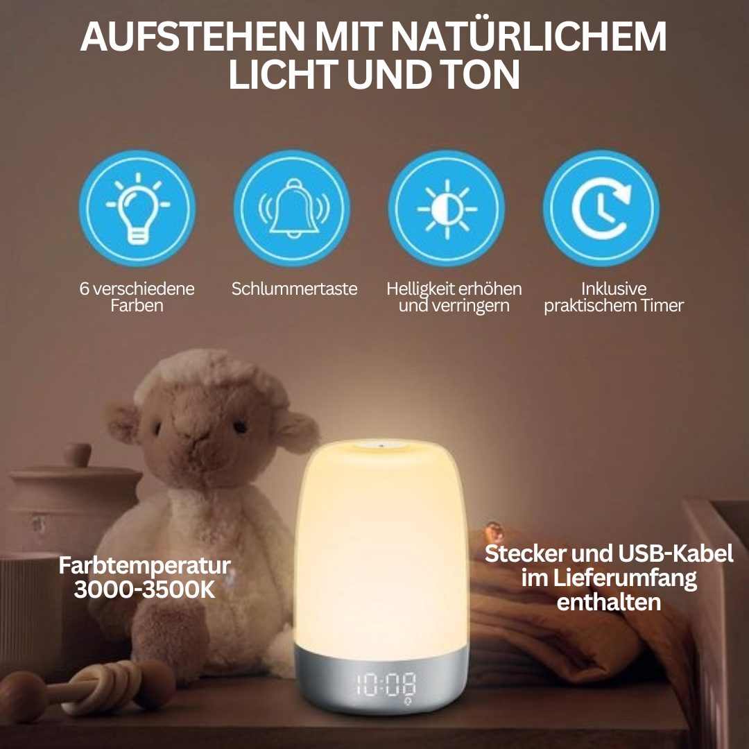 Wake up Light mit Naturklängen Aurora – Zachte en Natuurlijke Wekker voor een Energieke Start van de Dag