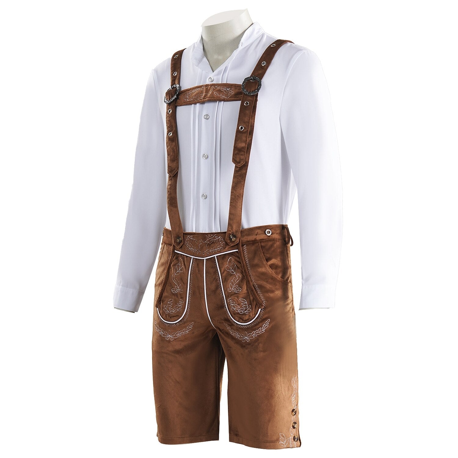 WiesnHeld – Heren-Trachten-Set met Overhemd & Lederhose – Oktoberfest Look