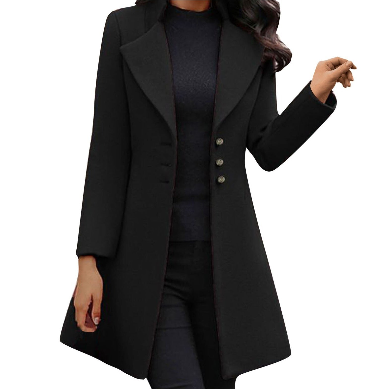 Melzano Vinci | Wool coat with long sleeves