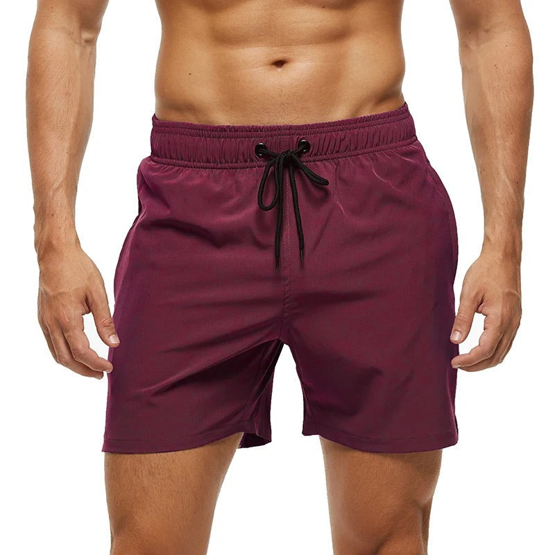 Melzano David effen kleur elastische taille heren zwembroek