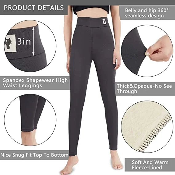 Melzano – Dames winterbroek fleece | Warme legging met shaping effect