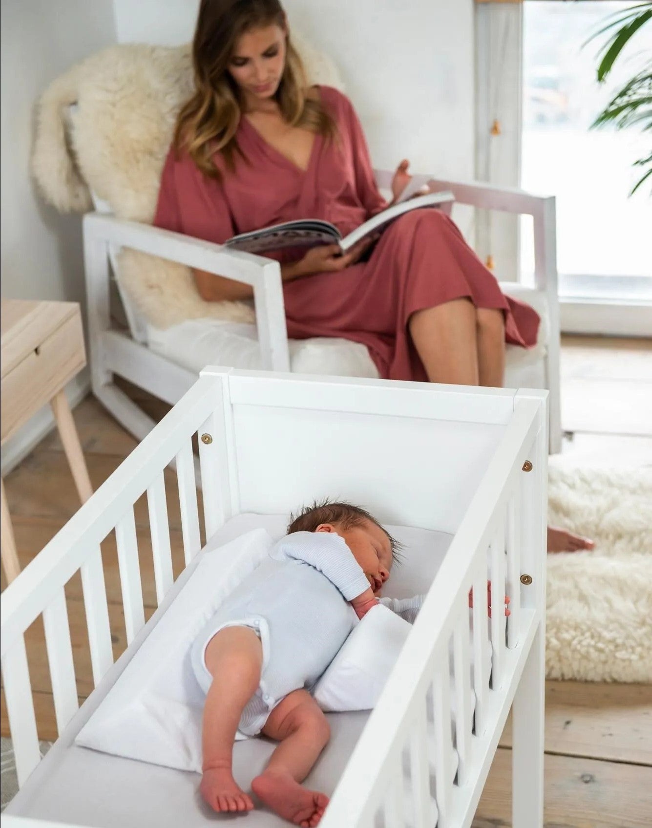 Baby anti-rol wigkussen - Comfortabele 45° slaappositie, gemakkelijk wasbaar