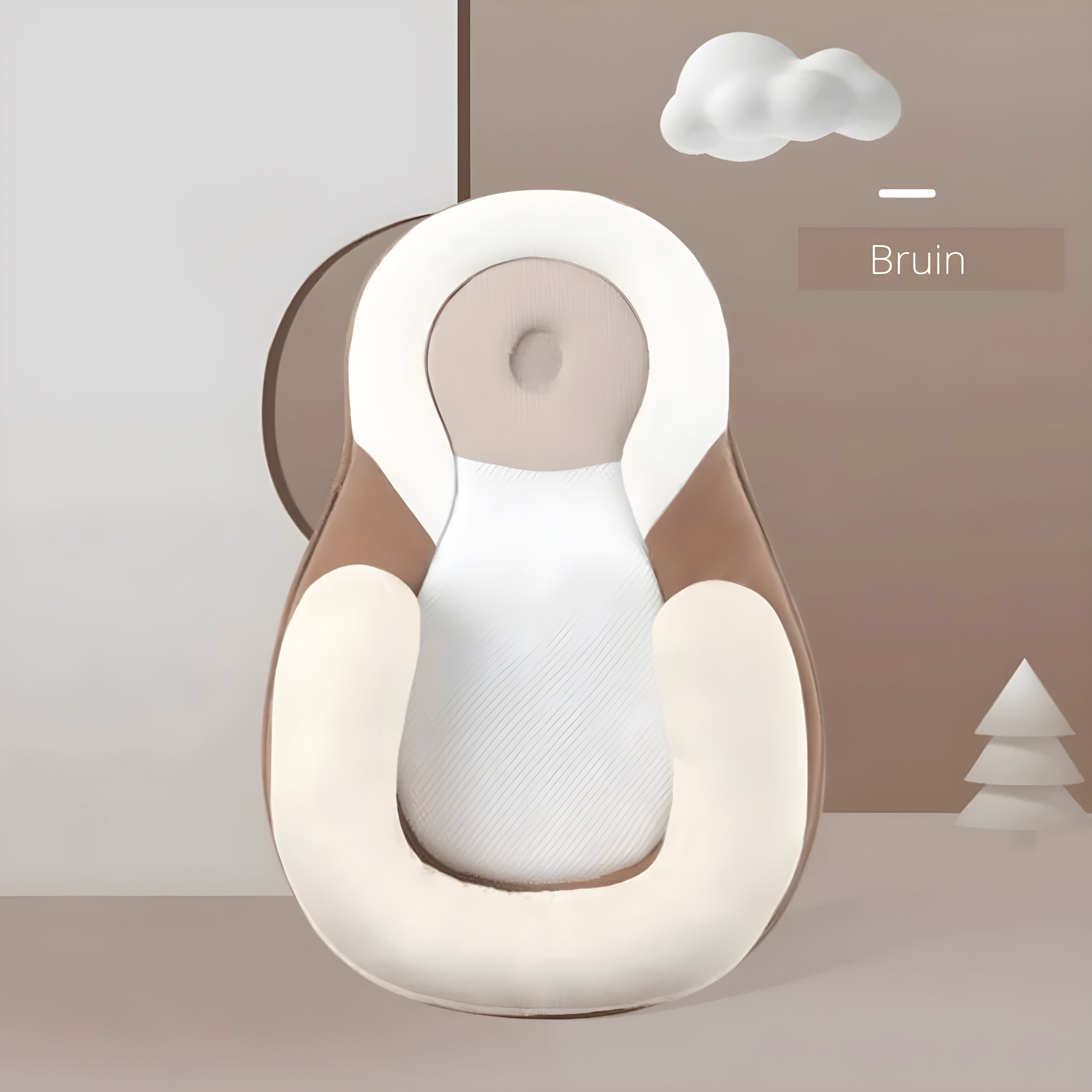 Nestlenap – Ergonomisch babykussen tegen plat hoofdje – 0-6 maanden