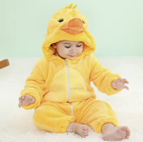 Baby Jumpsuit – Soft Fleece Material & Comfortable Animal Design for Daily Use