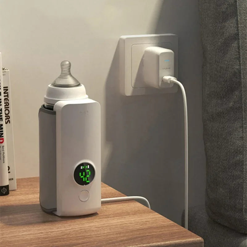WarmEase Flessenwarmer – Draagbare Babyflessenverwarmer met Slimme Temperatuurregeling voor Altijd Perfecte Voeding