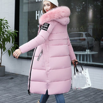 Jimenaza Long Winter Coat with Fur Collar – Elegant, Warm & Waterproof