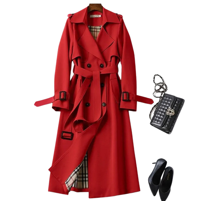 Carla – Elegante Trenchcoat Dames met Warmte en Luxueus Comfort