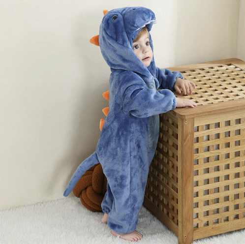 Baby Jumpsuit – Soft Fleece Material & Comfortable Animal Design for Daily Use