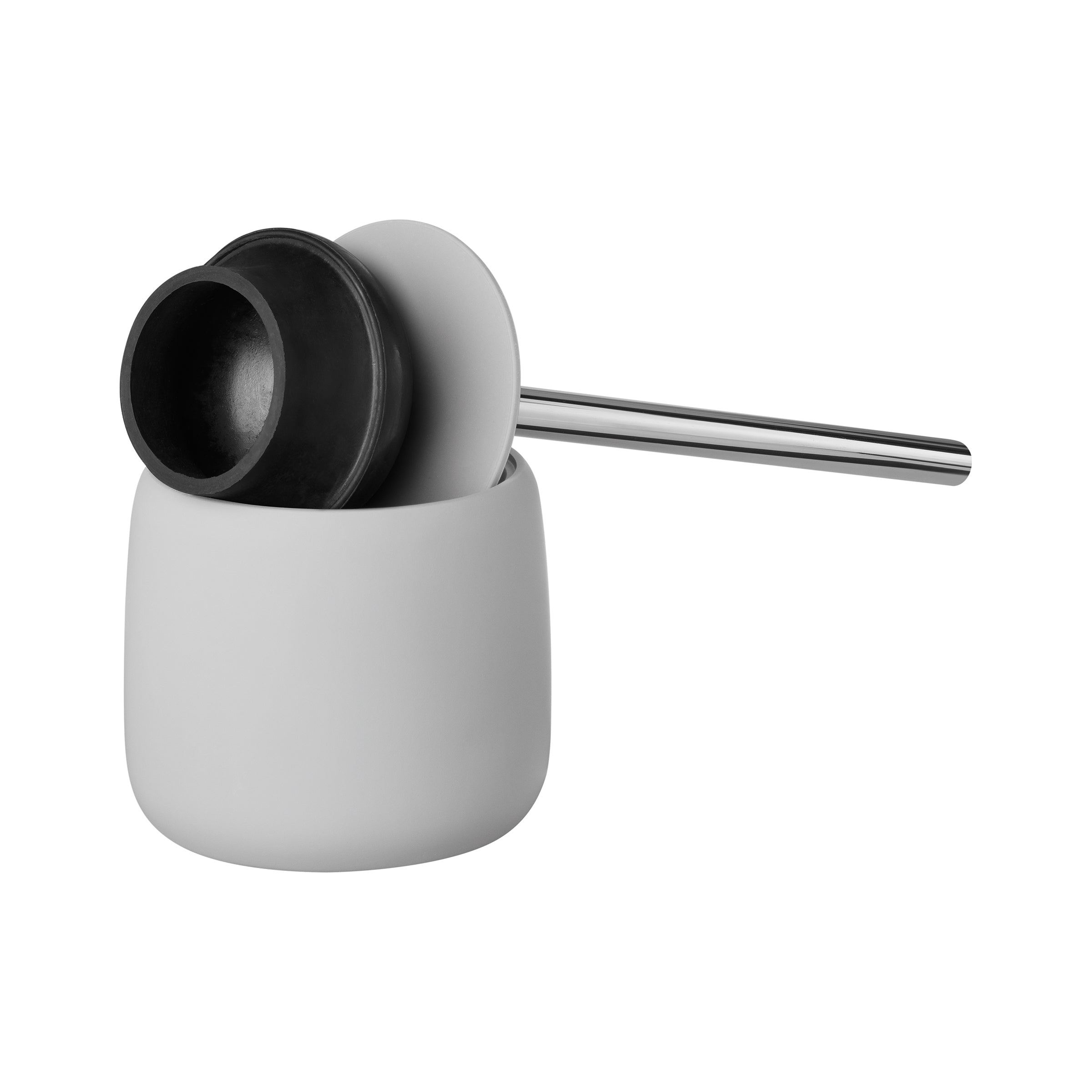 Clenvia – Suction Cup with Holder of Silicone & Metal, modern bathroom accessory