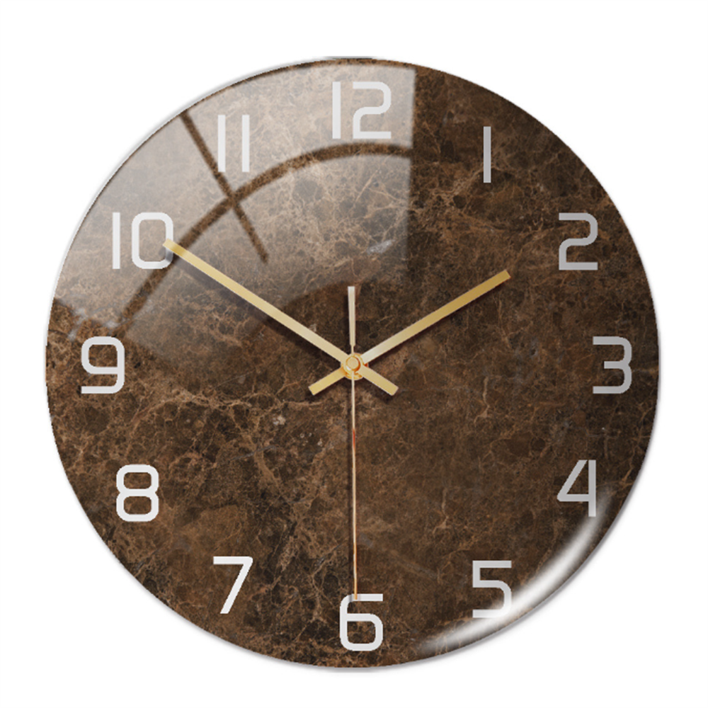 MarbleTime – Wandklok Marmerdesign – Stille Moderne Woondecoratie