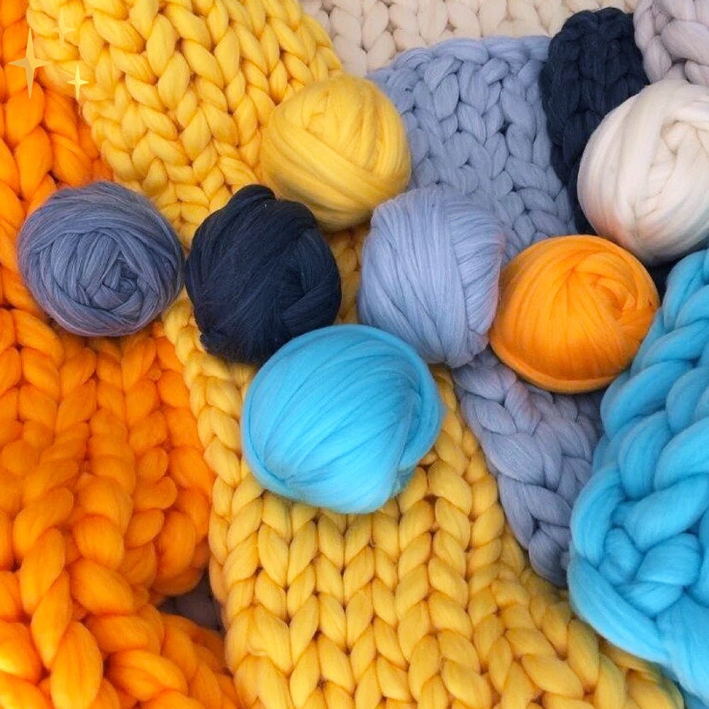 LuxaWool – XXL Chunky knitting yarn 1000g – soft wool for winter projects