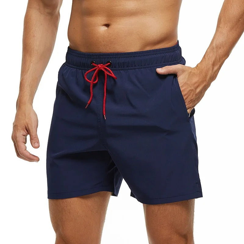 Melzano David effen kleur elastische taille heren zwembroek